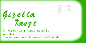 gizella kaszt business card